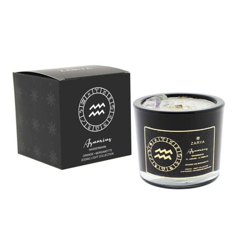 Bougie parfumée signe astrologique verseau - Zarya