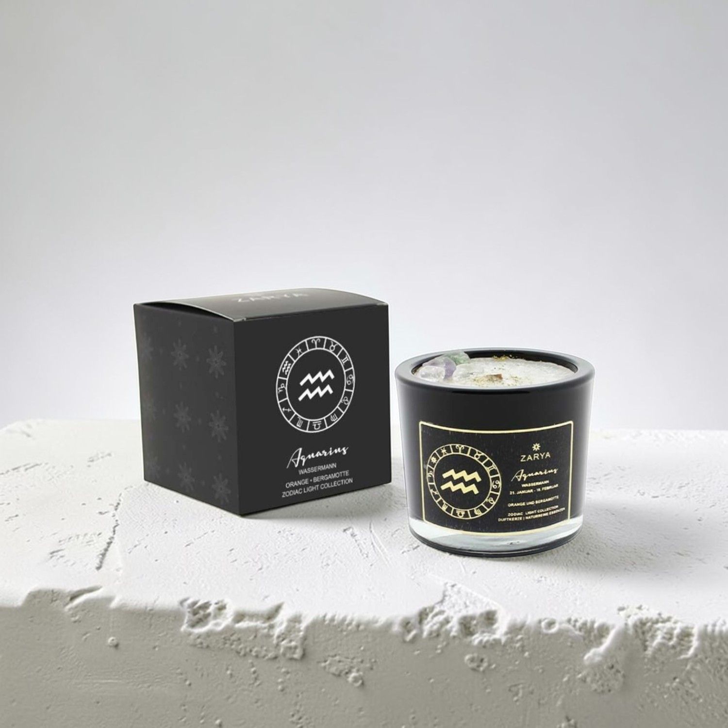 Bougie parfumée signe astrologique verseau - Zarya Bougie parfumée signe astrologique verseau - Zarya