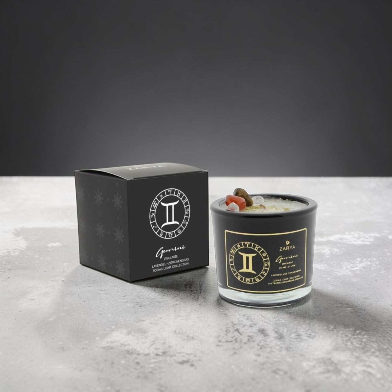 Bougie parfumée signe astrologique gémeaux - Zarya Bougie parfumée signe astrologique gémeaux - Zarya