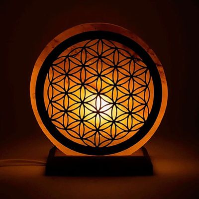 Lampe de sel Fleur de vie - 22 cm