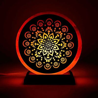 Lampe de sel mandala - 22 cm