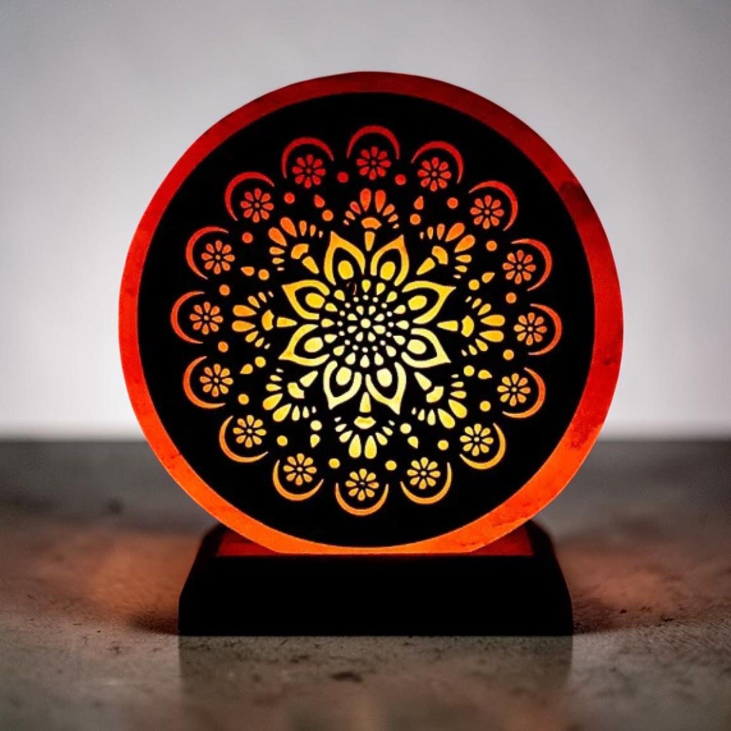 Lampe de sel mandala - 22 cm