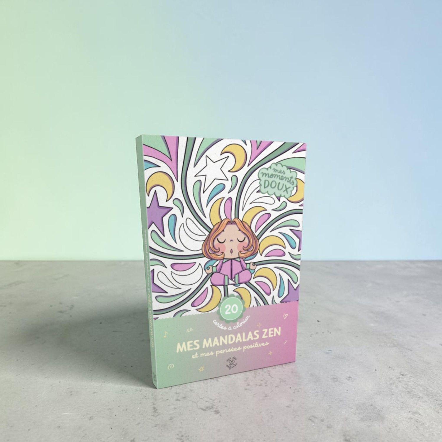Mes mandalas zen et mes pensées positives - Laeti Vanille - 20 cartes à colorier