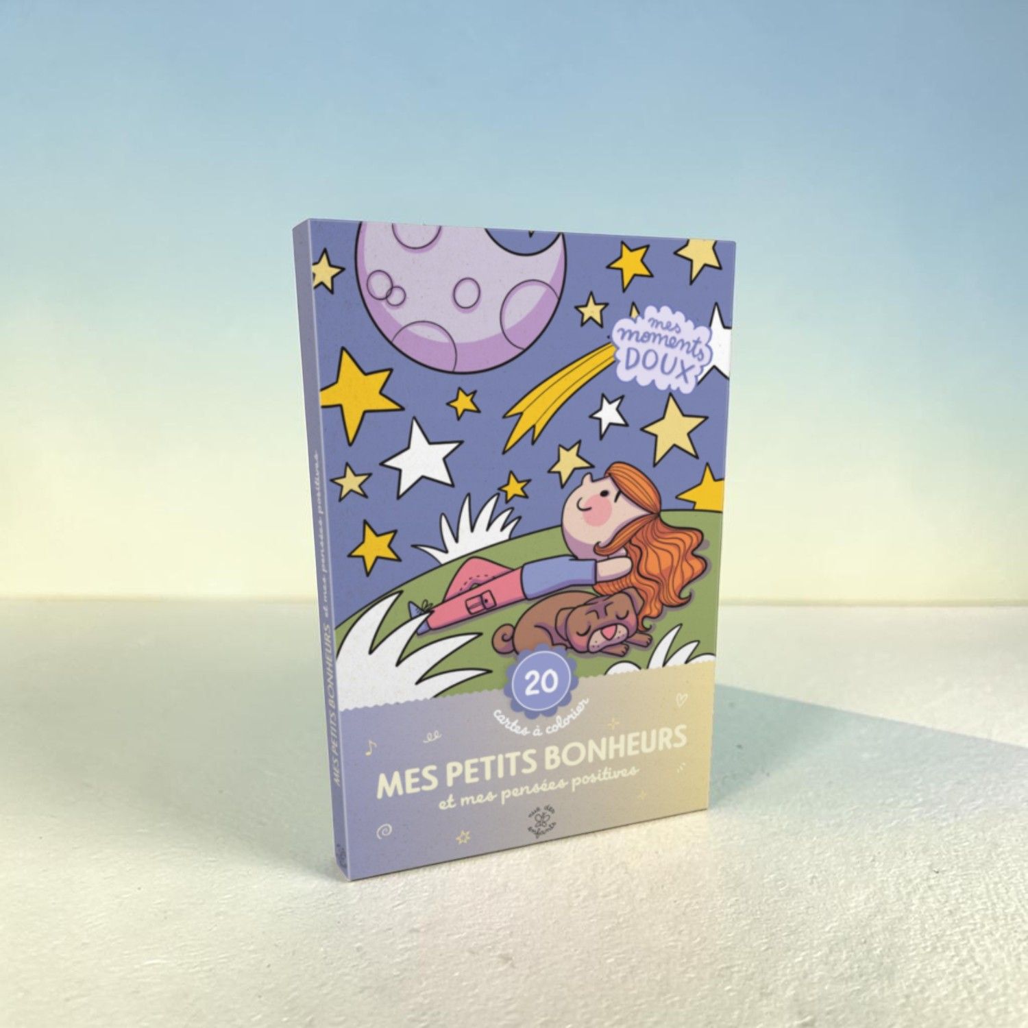 Mes petits bonheurs et mes pensées positives - Laeti Vanille - 20 cartes à colorier