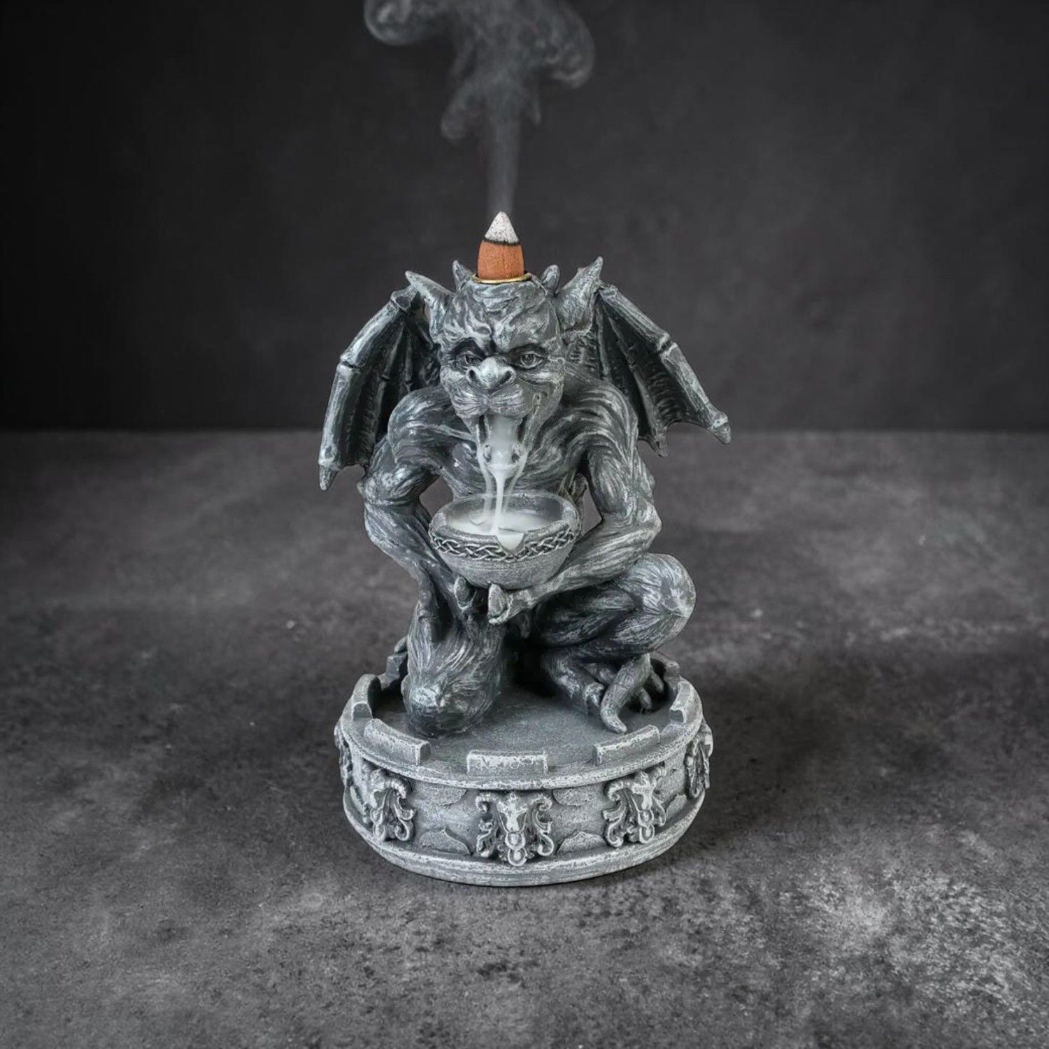 Brûleur d’encens à reflux Gargouille gris