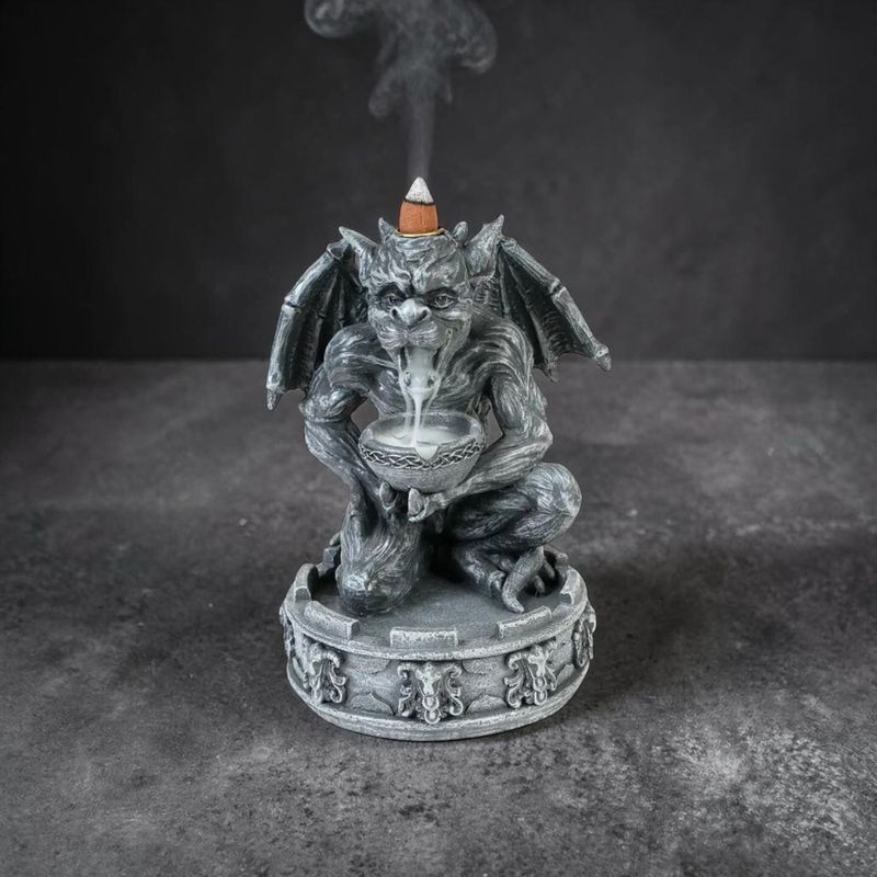 Brûleur d’encens à reflux Gargouille gris
