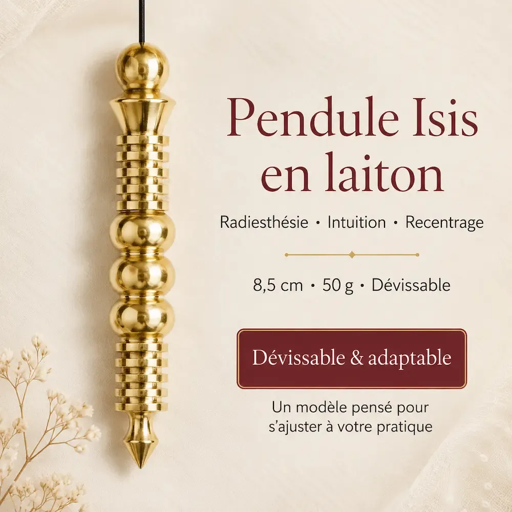 Pendule Isis en laiton dévissable 8,5 cm