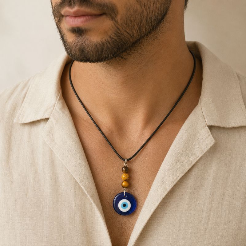 Collier Œil de Tigre &amp; Œil de Nazar