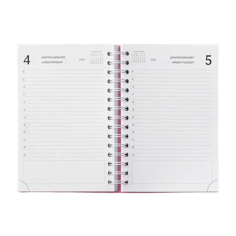 Agenda Euro annuel 2027 - rose