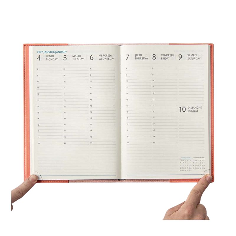 Agenda Gama Annuel 2027 - abricot