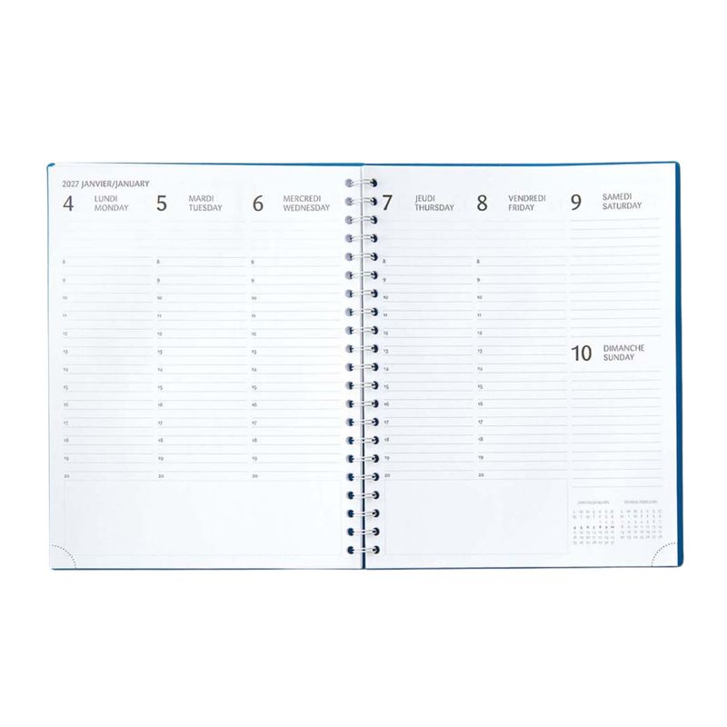Agenda Kibo annuel 2027 - bleu
