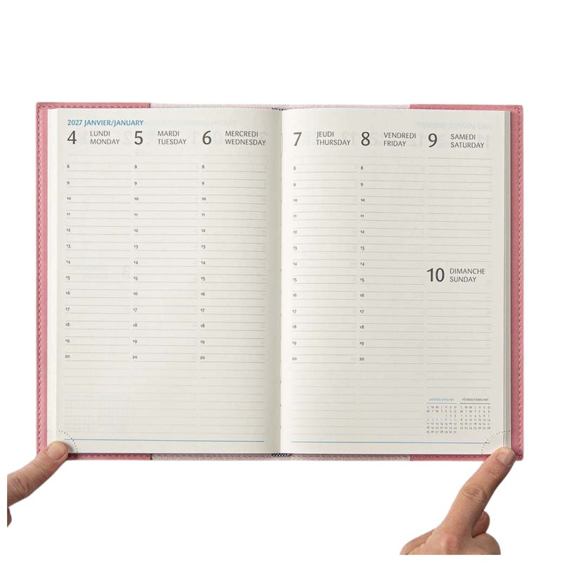 Agenda Gama Annuel 2027 - rose