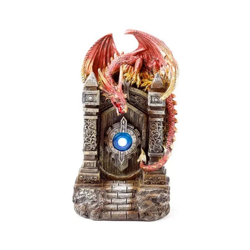 Légendes Sombres LED – Porte Mystique Dragon de Feu