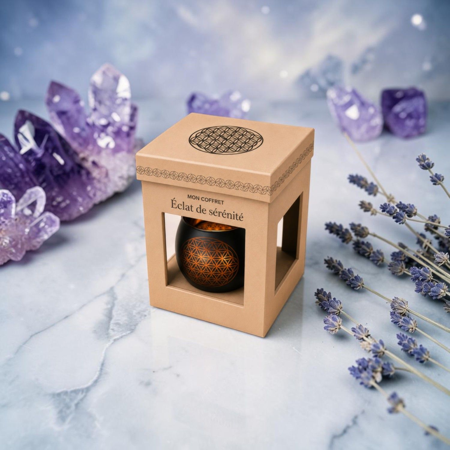 Mon coffret éclat de sérénité - Fleur de Vie - Collectif - Mercileslivres