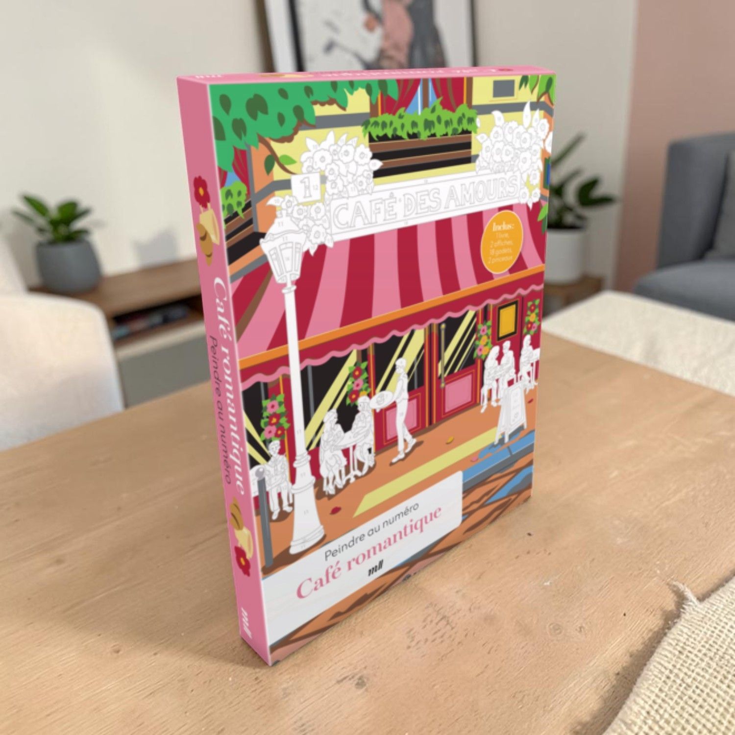 Coffret peindre au numéro - Café romantique - Cynthia Artstudio