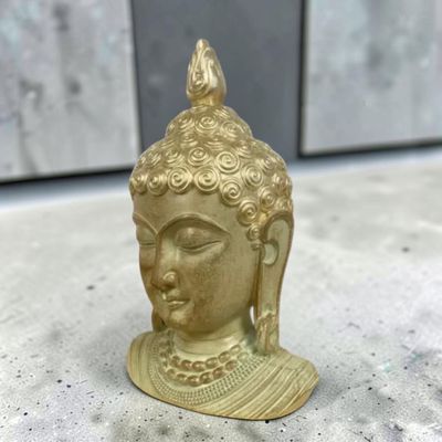 Buste de Bouddha en Résine Dorée – Élégance & Sérénité