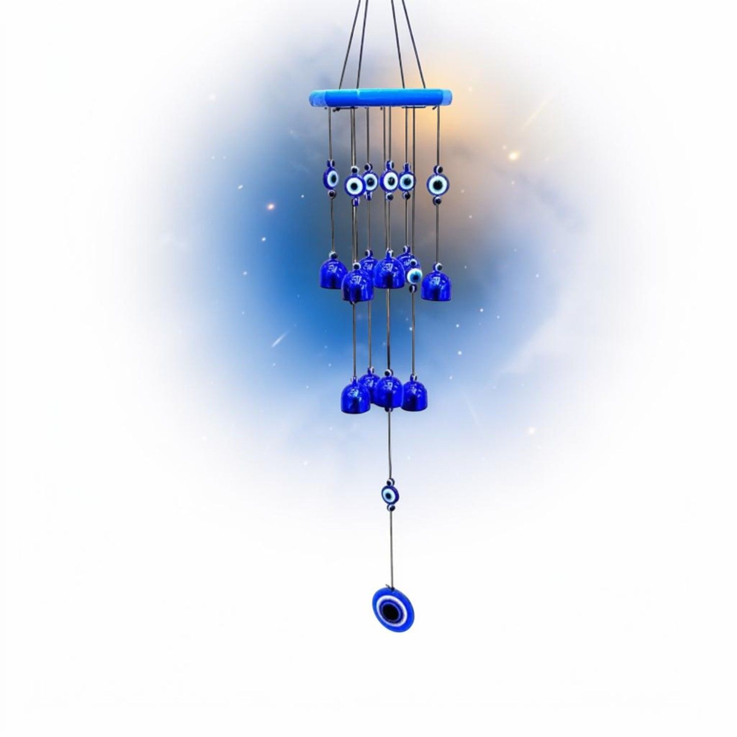 Carillon Œil Turc – Protection &amp; Harmonie - 65 cm