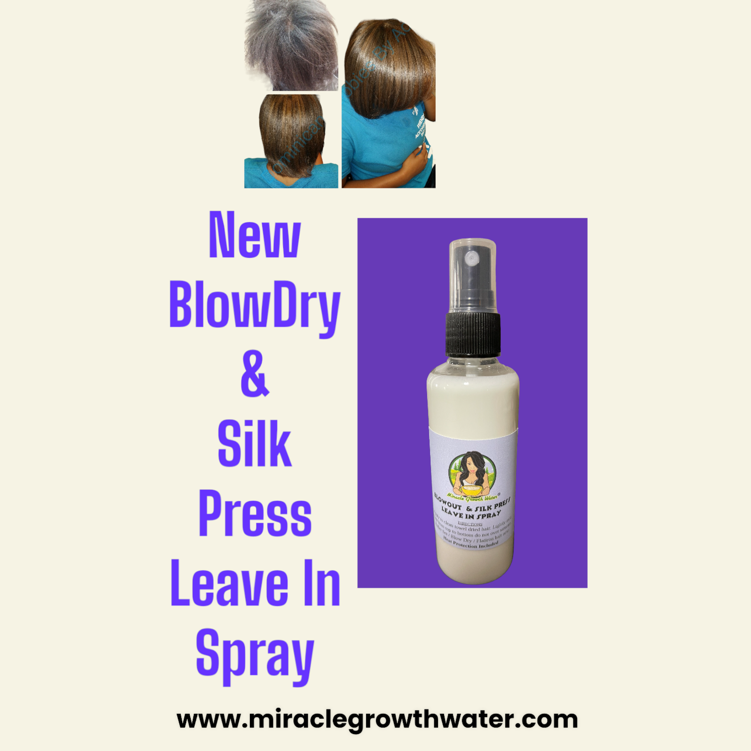 Natural Dominican Blow Out &amp; Silk Press Spray