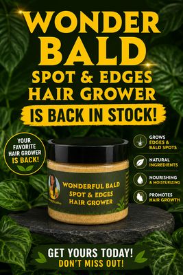 Wonderful Bald Spot & Edges Hair Grower