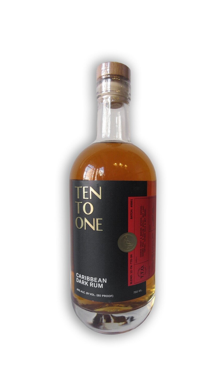 Ten To One Caribbean Dark Rum 750 mL
