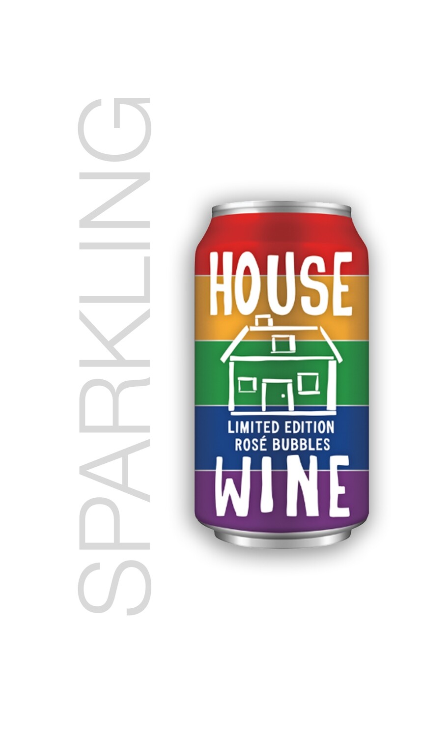 House Wine Bubbles 375 ML Rainbow Can