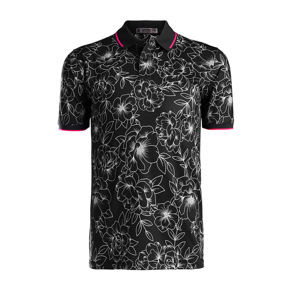 G/FORE Men&#39;s Floral Tipped Polo, SIZES: M