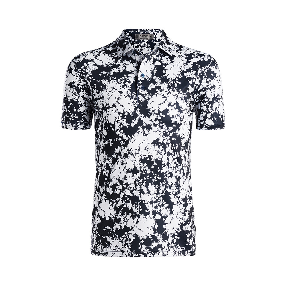 G/FORE Men&#39;s Abstract Floral Polo, SIZES: L