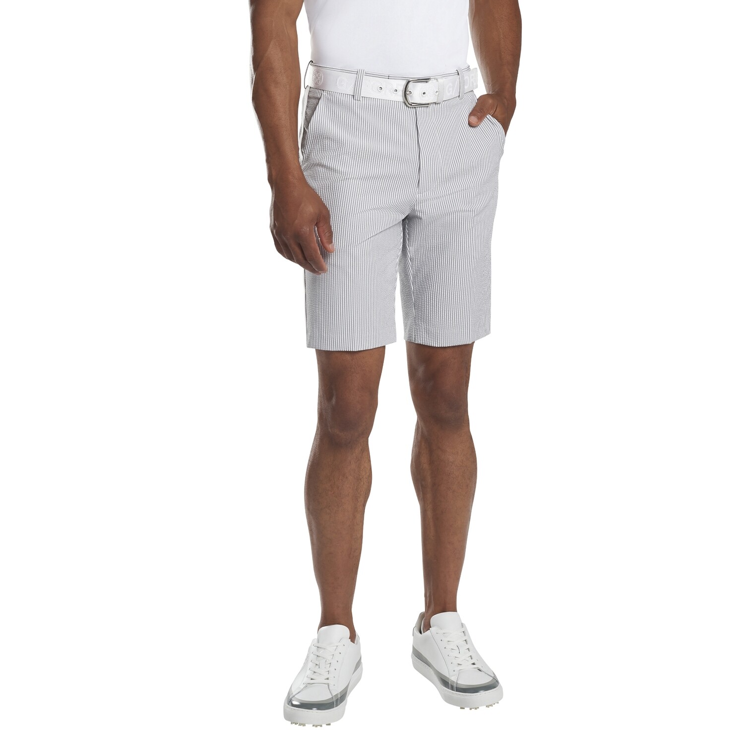 G/FORE Men&#39;s Seersucker Tux Stripe Short (Monument)