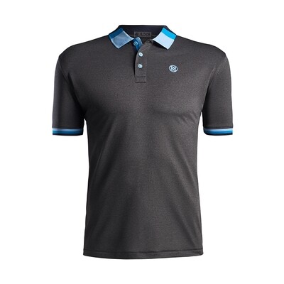G/FORE Tricolour Polo (Charcoal Heather Grey)