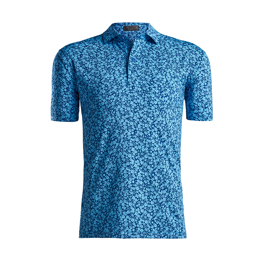G/FORE Men&#39;s Abstract Floral Polo