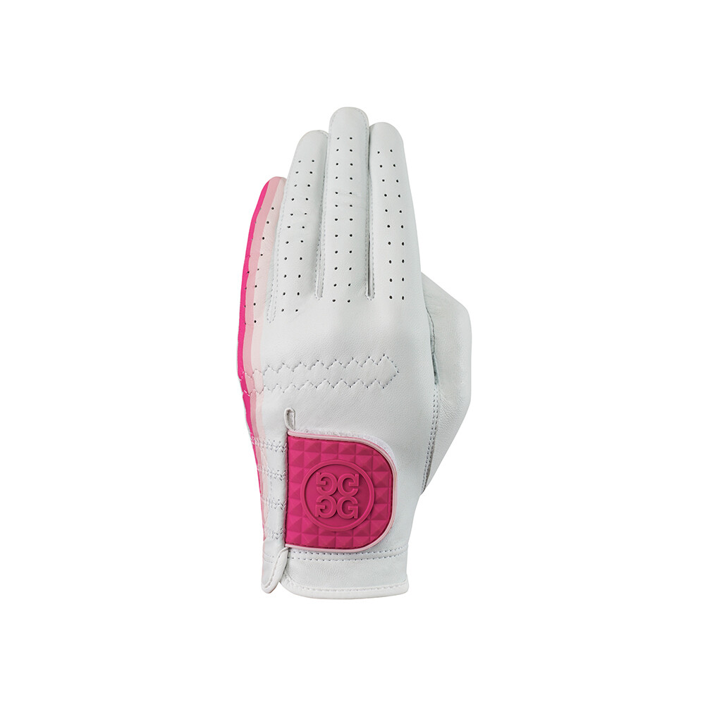 G/FORE Women's Plus Glove (Snow/Day Glo Pink)