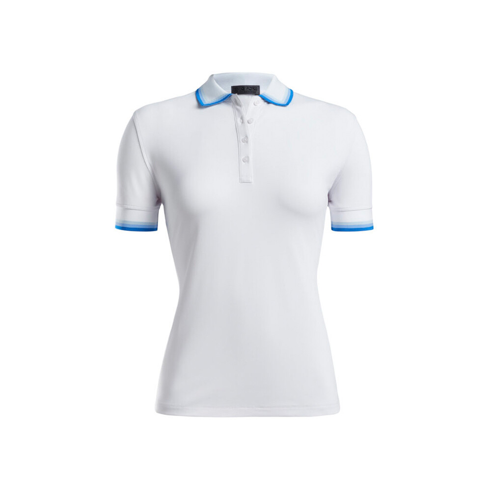 G/FORE Ladies Gradient Polo, COLOR: Snow, SIZES: M