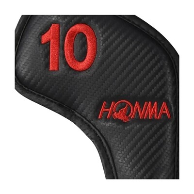 Honma Head Cover Iron Set IC12202S Black/Red (9pcs)