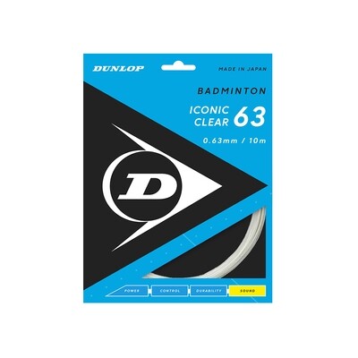 Dunlop Badminton Iconic Clear 63 10M (White)