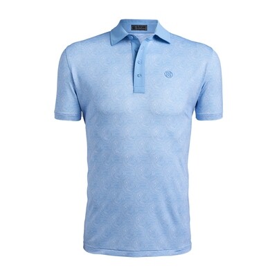 G/FORE Men&#39;s Abtract Spiral Tech Jersey Polo