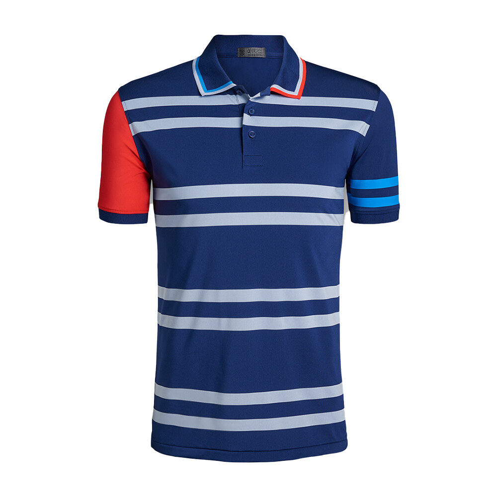 G/FORE Men's Variegated Stripe Tech Jersey Polo