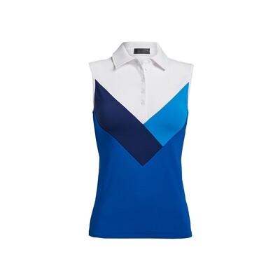 G/FORE Women’s Multi V Stretch Tech Jersey Sleeveless Polo