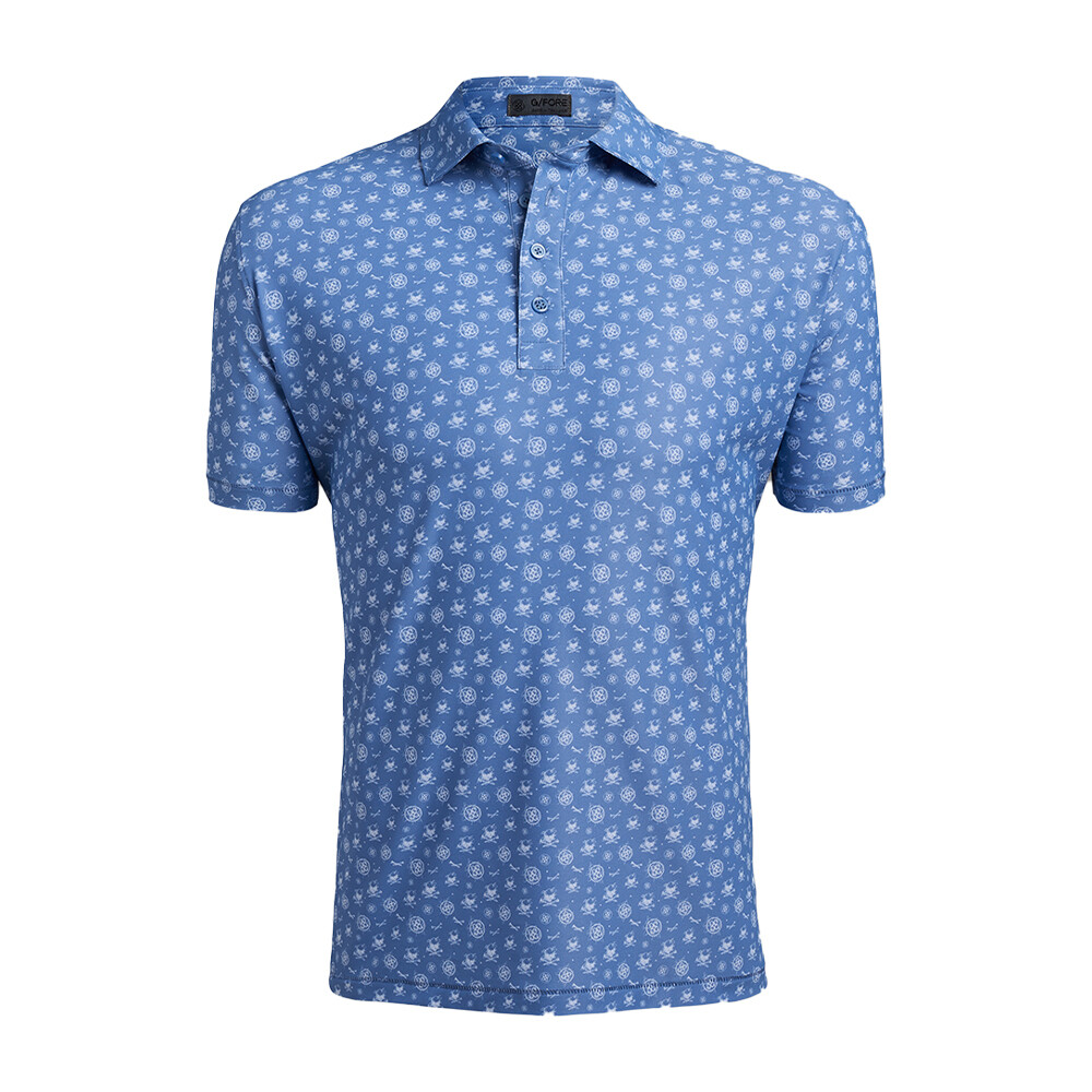 G/FORE Men&#39;s Sketch Tech Piqué Slim Fit Polo, SIZES: M, COLOR: Colony Blue