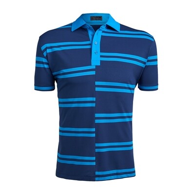 G/FORE Men&#39;s Offset Stripe Tech Piqué Slim Fit Polo