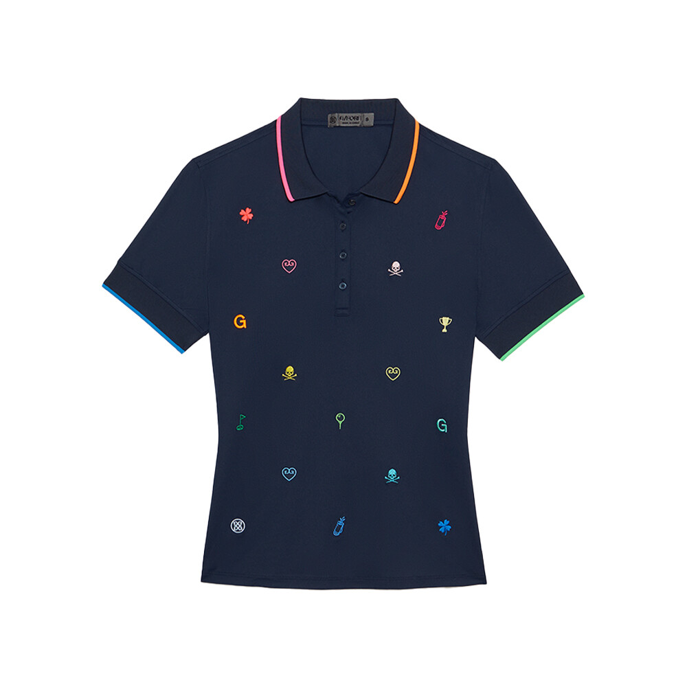 G/FORE Women’s Embroidered Tech Pique Polo (Twilight)