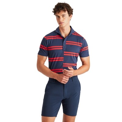G/FORE Men's Offset Stripe Tech Pique Polo