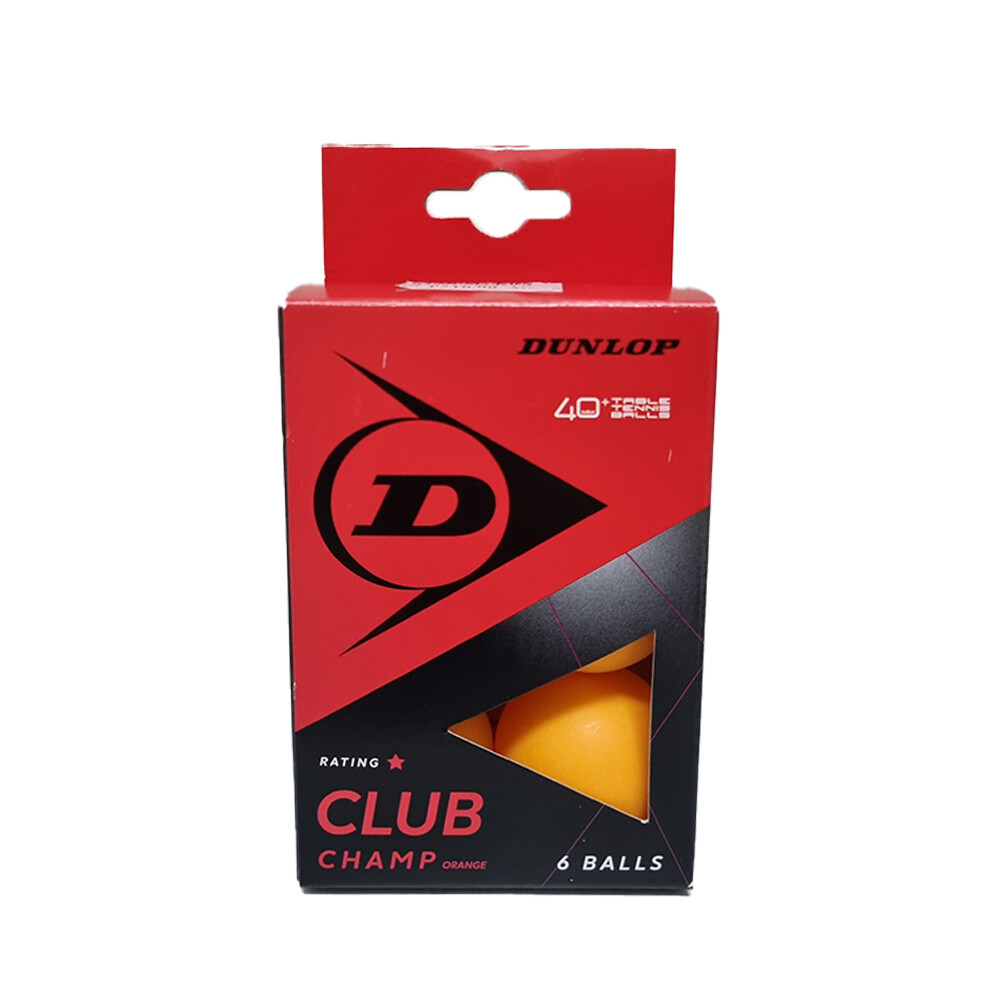 Dunlop Table Tennis Ball 40+ Club Champ 6 Ball Blister