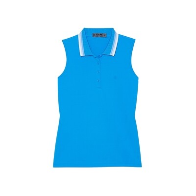 G/FORE Women's Detailed Collar Sleeveless Polo (Cerul)