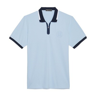 G/FORE Embossed Quarter Zip Pique Polo