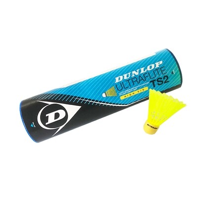 Dunlop Shuttlecock Ultraflite TS2 Hi Vis Yellow (6pcs)