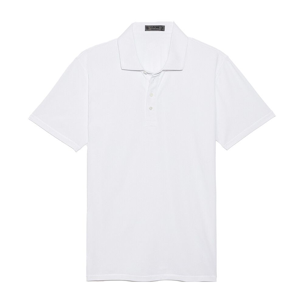 G/FORE Men&#39;s Essential Pique Polo, COLOR: Snow, SIZES: M