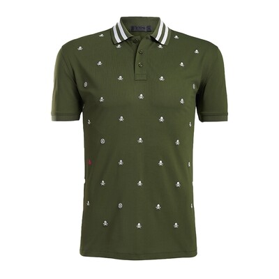 G/FORE Men&#39;s Skull &amp; T&#39;s Embroidered Polo