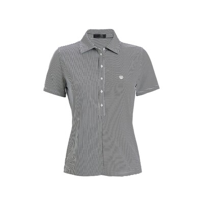 G/FORE Women&#39;s Mixed Feeder Stripe Tech Jersey Polo