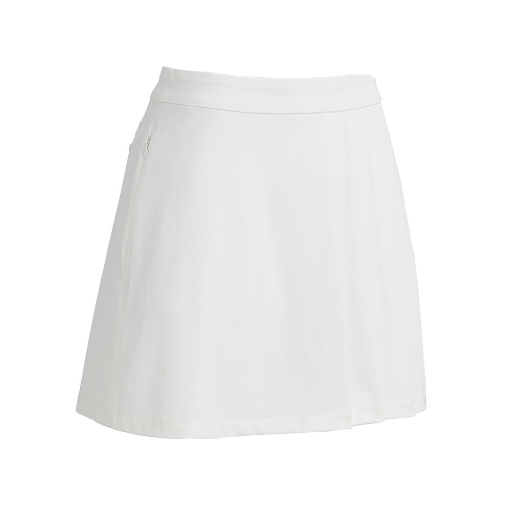 G/FORE Women’s Luxe Side Pleat 4-Way Stretch Twill Skort, COLOR: Snow, SIZES: 0