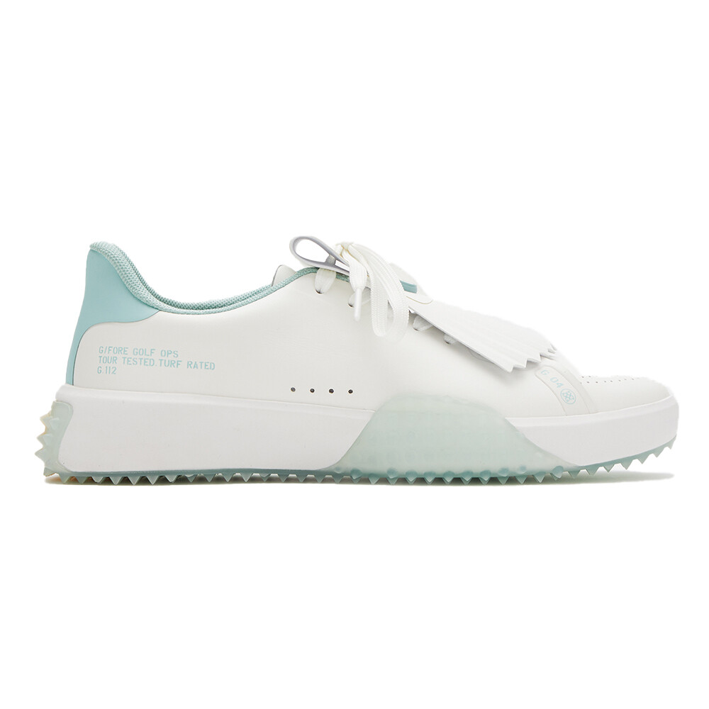 G/FORE Women&#39;s G.112 P.U. Leather Kiltie Golf Shoes, COLOR: Seaglass, SIZE: 6